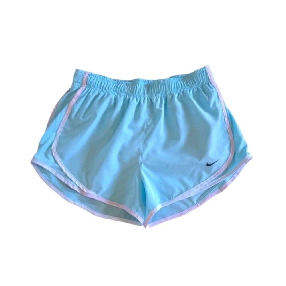 NIKE Dri-Fit Athletic Lined Blue Drawstring Running Shorts Women's Size Medium